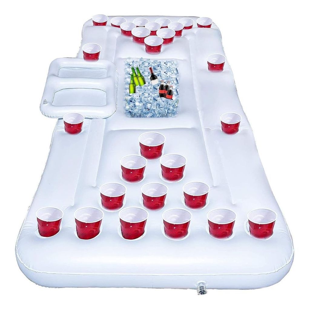 Inflatable Beer Pong Pool Floats White - 6 FT - 1PC - Party and Festive Needs | Buy online on ZillyBuy