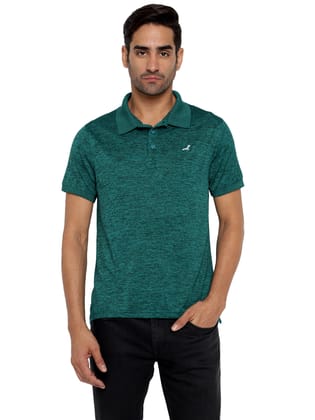 Active wear Kooltex Polo Neck T-Shirt for Men - Dark Green-S / Dark Green
