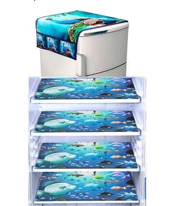 Revexo - PVC Multicolor Fridge Mats ( Pack of 5 )