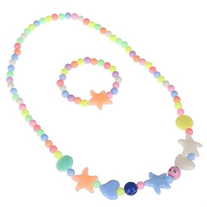 Aliza Kids Birthday/Return Gifts for Girls with White Pearl jewellry Set, Rings, Necklace,Bracelet and Earrings.