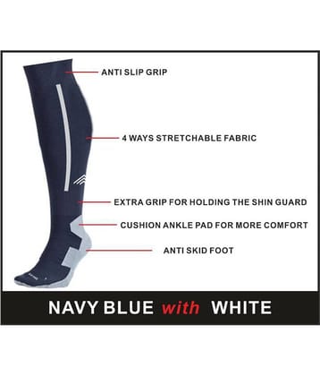 Zexer Cotton Men's Solid Knee Length Socks for Hockey/Soccer