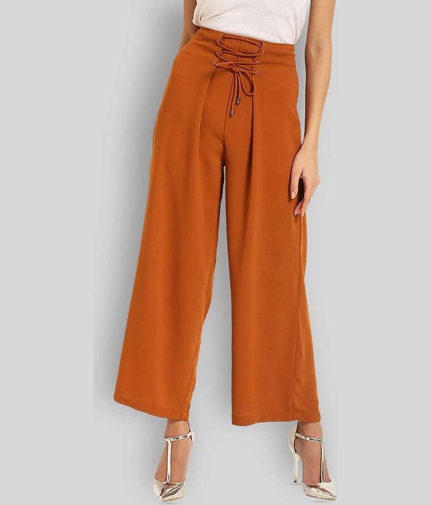 Rare - Yellow Polyester Regular Fit Women's Casual Pants  ( Pack of 1 )