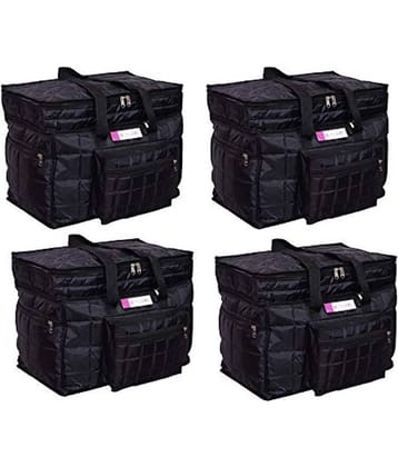 PrettyKrafts Nylon Travel Air Bag X-Large Black Set of 4 Bags