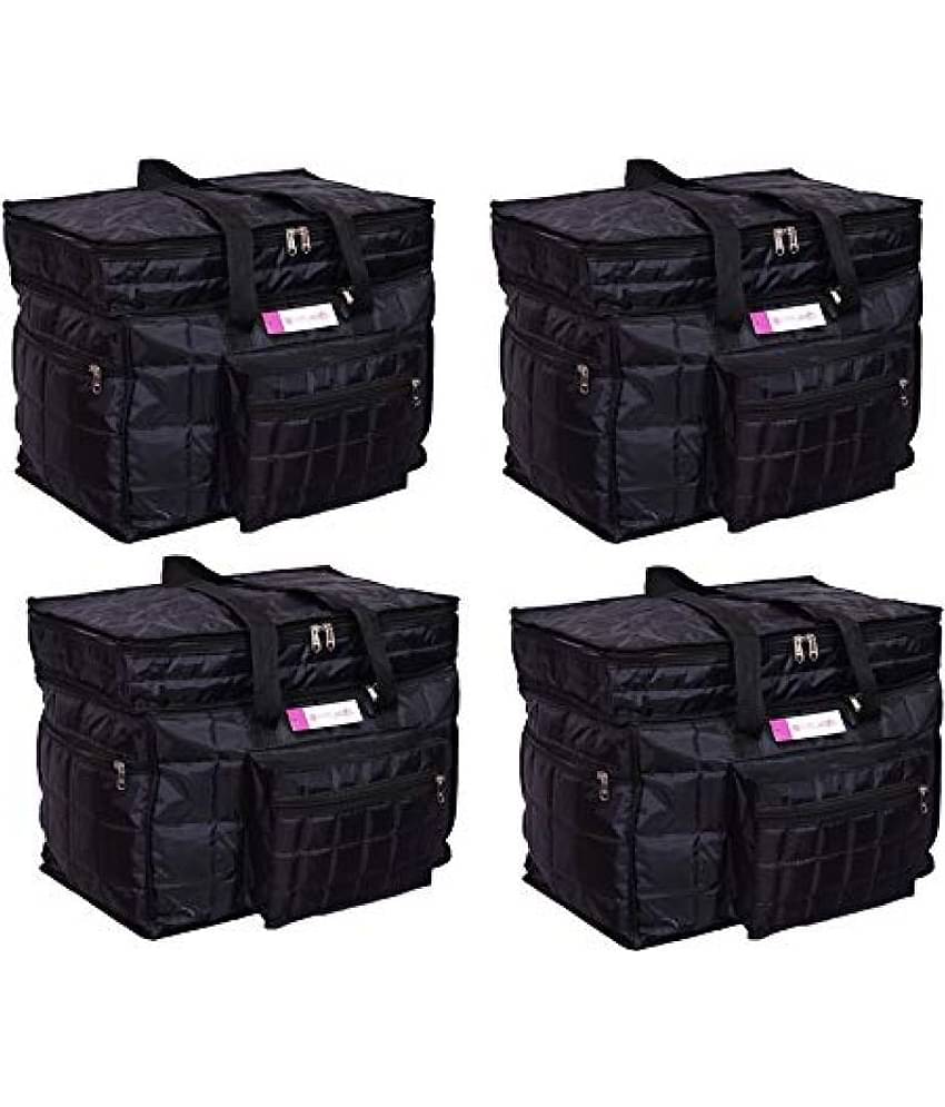 PrettyKrafts Nylon Travel Air Bag X-Large Black Set of 4 Bags