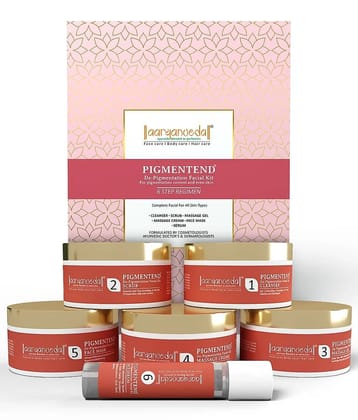 Aaryanveda De-Pigmentation Facial Kit,Reduces Dark Spots & Evens Skin Tone for Radiant Glow, 260 g