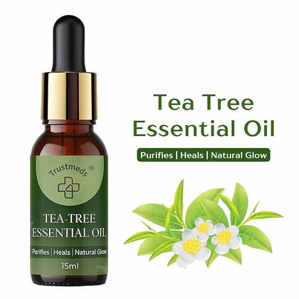 Trustmeds Tea-Tree Essential Oil, Purifies, Heals, Natural Glow, 15ml