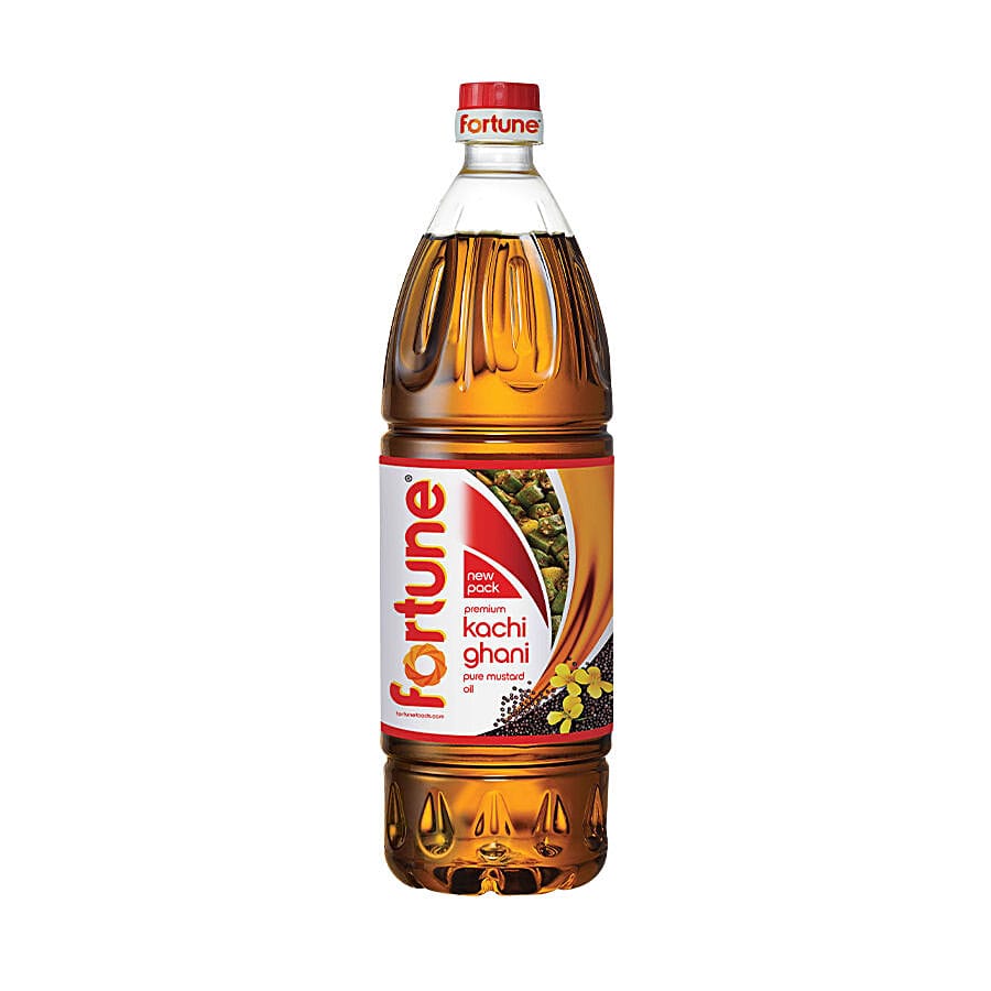 Fortune Premium Kachi Ghani Pure Mustard Oil, 500 ml Bottle