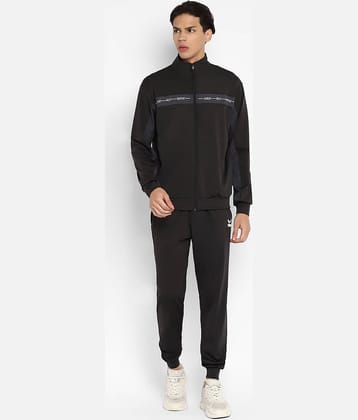 YUUKI - Black Polyester Regular Fit Printed Men's Sports Tracksuit ( Pack of 1 )