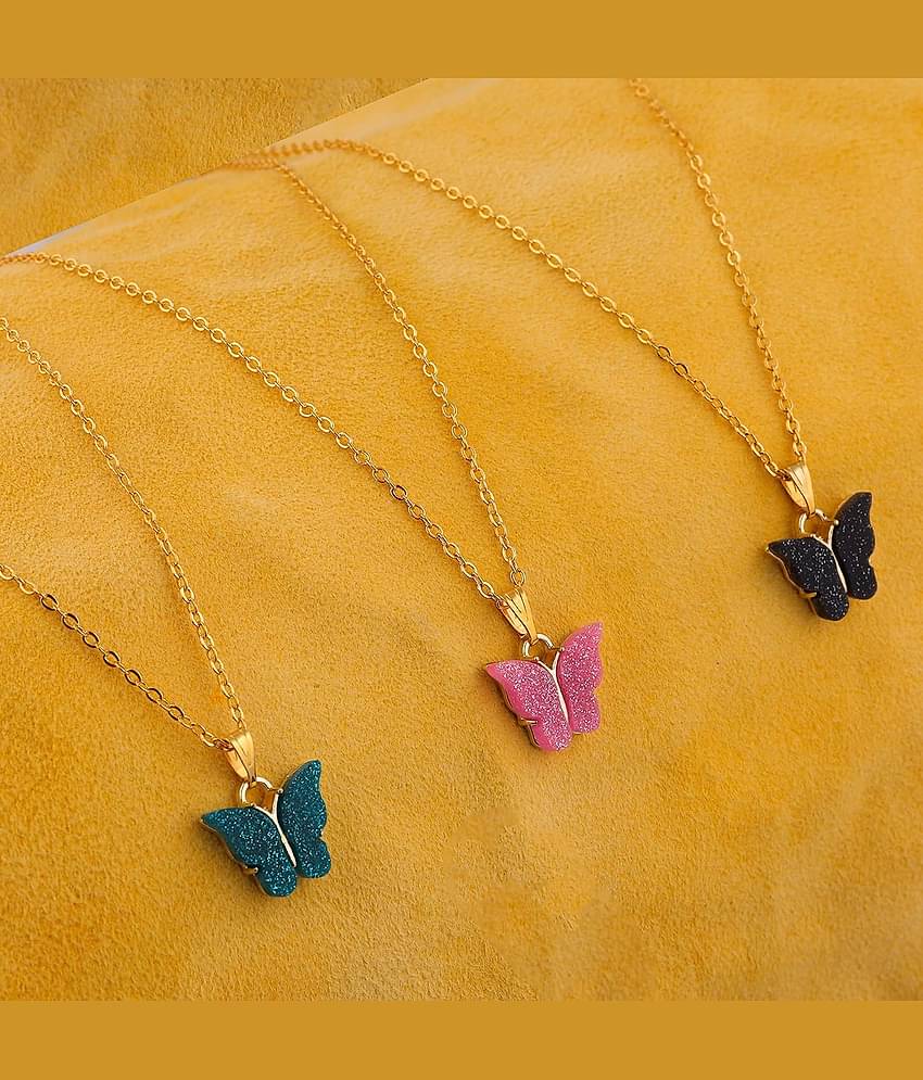 Lyriss Gold Plated Chain ( Set of 3 )