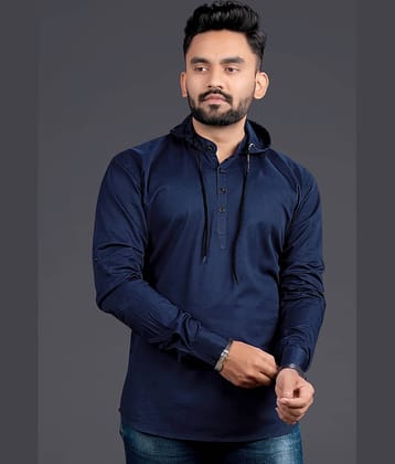 Nofilter 100% Cotton Regular Fit Dyed Full Sleeves Men's Casual Shirt - Blue ( Pack of 1 )