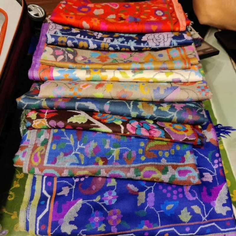 Pashmina Kani Shawl โ Handwoven Luxury from Kashmir | Timeless Craftsmanship by Heritage Design Inc