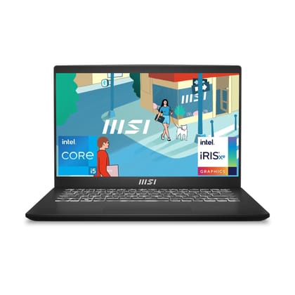 MSI Modern 14, Intel 13th Gen. i5-1335U, 36CM FHD 60Hz Laptop (8GB/512GB NVMe SSD/Windows 11 Home/Iris Xe Graphics/Classic Black/1.4Kg), C13M-437IN MSI Modern 14, Intel 13th Gen. i5-1335U, 36CM FHD 60Hz Laptop (8GB/512GB NVMe SSD/Windows 11 Home/Iris Xe 