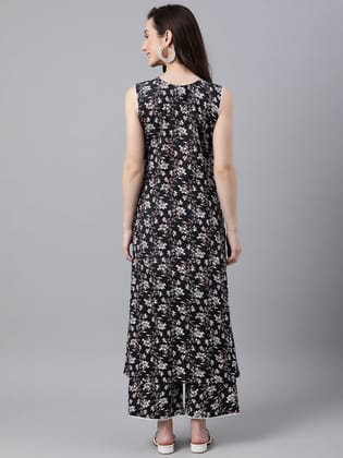 Black Cotton Printed Co-Ords Set