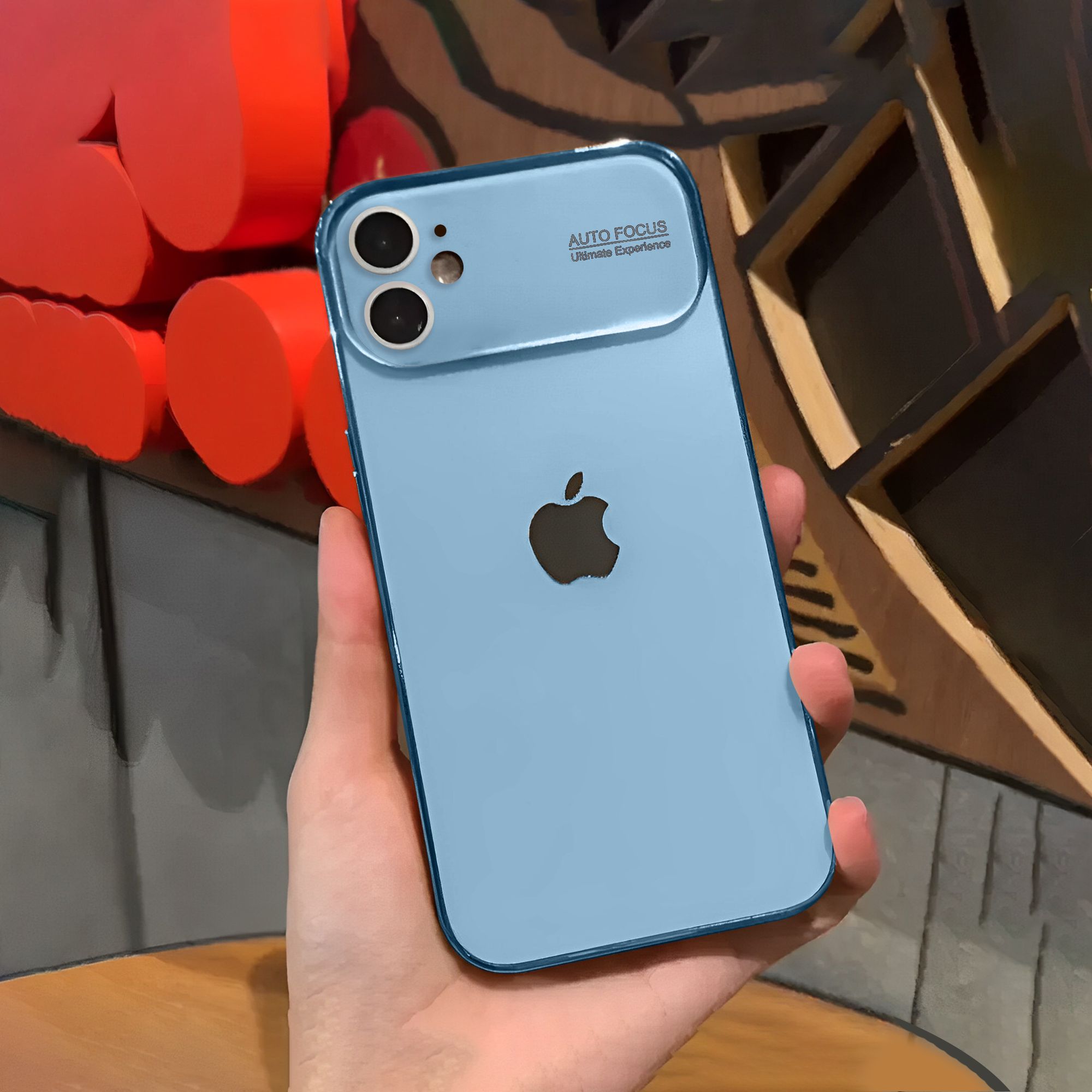 iPhone 12 Elite Matte Glass Case-Sky Blue