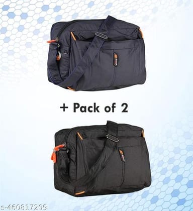 Unisex crossbody polyester messenger one side sling bag for men and women combo of 2