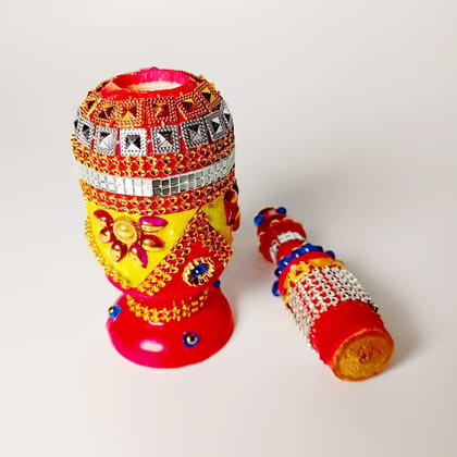 MAYAPURI Handmade Gaachh Kouto or Gachkouto for Bengali Wedding Sindur Box | Wooden Sindoor Dani | Design Sindhora
