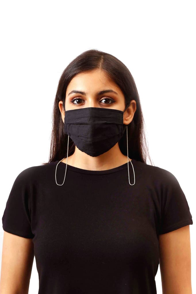 925 Silver Beaded Mask Chain (Unisex)