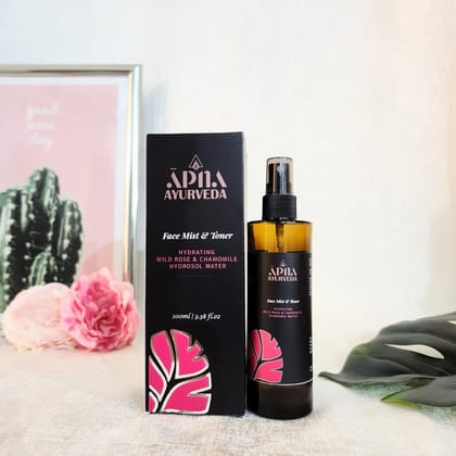 Apna Ayurveda Hydrating Wild Rose & Chamomile Hydrosol Water - Face Mist & Toner