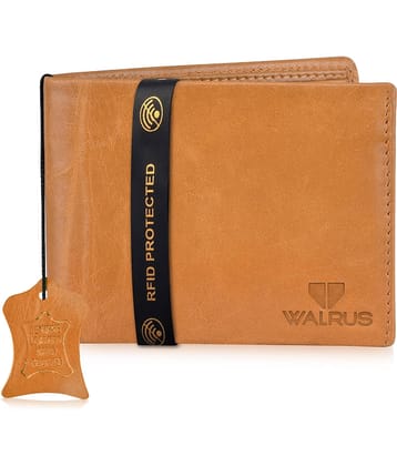Walrus Leather Beige Casual Regular Wallet