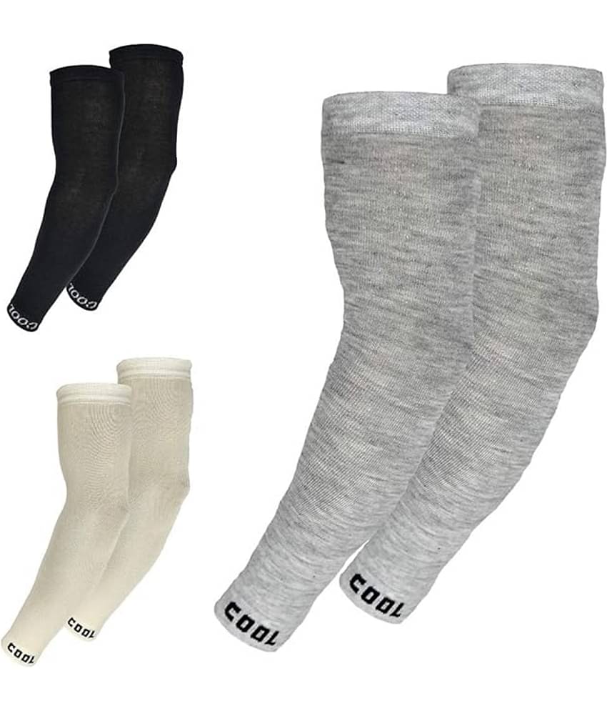 Benicia Multicolor Solid Riding Sleeves ( Set of 3 )