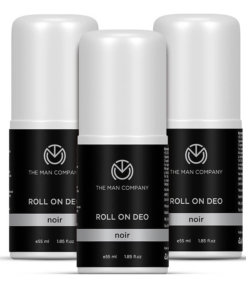 The Man Company NOIR Deo Roll On for Men, Pack of 3 Deodorant Roll-ons for Men 55 ml ( Pack of 3 )