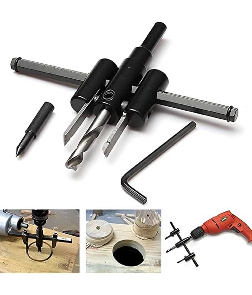 SHB Metal Wood Circle Hole Saw Drill Bit Cutter Kit 150W Cutter Adjustable Circle Hole Saw Drill Bit Cutter | Adjustable metal wood circle cutter kit hole saw drill bit diy tool