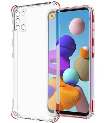 Case Vault Covers - Transparent Silicon Silicon Soft cases Compatible For Samsung Galaxy A21S ( Pack of 1 )