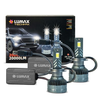 Lumax LED Auto Lamp H7 12V, 200W Kit | High Intensity |Safe Beam | IP67 Waterproof | Plug & Play Installation