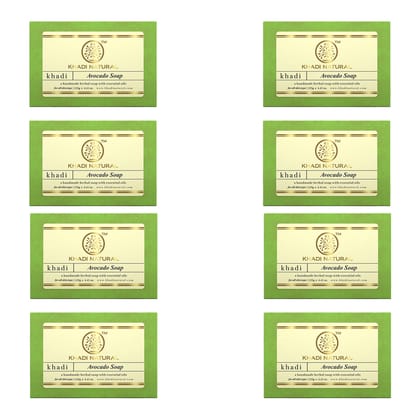 Khadi Natural Herbal Avocado Soap Combo Pack Of 8 – 125gm Each Khadi Natural Herbal Avocado Soap Combo Pack Of 8 – 125gm Each