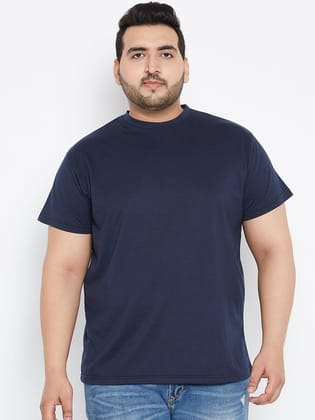 Men Plus Size Tony-NB Solid Round Neck Tshirt - 6XL