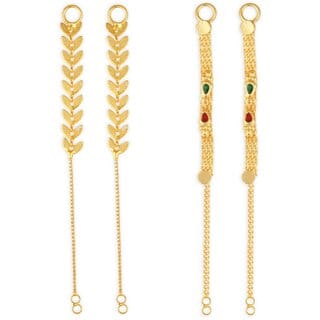 1gram gold Plated Kanchain Ear chain earcuff Ear to Ear Combo for Women & Girls