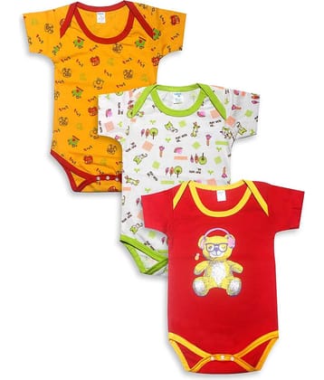 INFANT Pack of 3 Baby Boys 100% Cotton Bodysuit ( Multi Color )