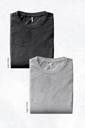 Pack 2 - Light Grey & Dark Grey - Classic Crew-S