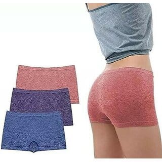 Supermood Pack Of 3 Women Boy Short Multicolor Panty