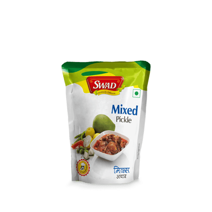 SWAD Delicious and Tangy Mango, Lemon, Green Chillies, Carrot, Kerda Mixed Pickles and Pickles and Chutney/ Mixed Achar - 200 gm (Pack of 8)