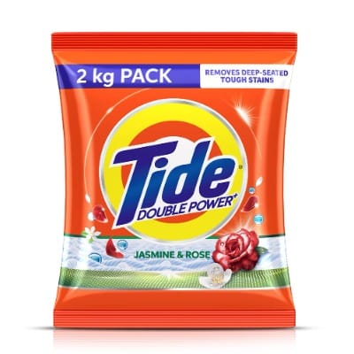Tide Plus Detergent Washing Powder - 2kg | Jasmine & Rose Fragrance | Removes deep-