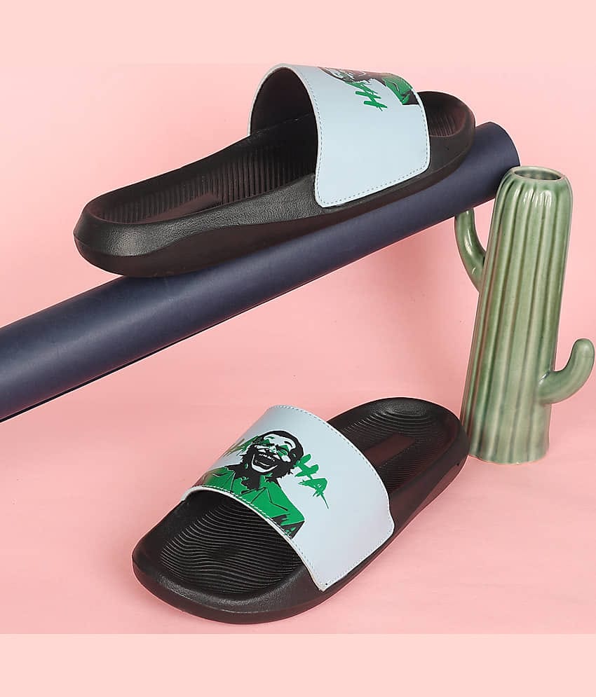 PERY PAO Blue Men's Slide Flip Flop