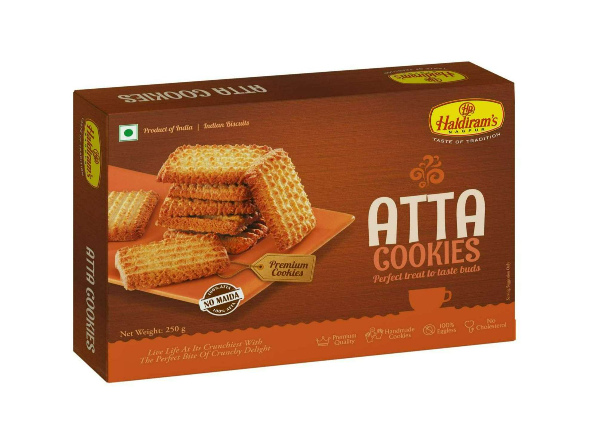 Haldiram's Nagpur Atta Cookies - 250 gm - Pack of 2