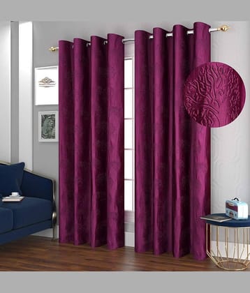 Sai Arpan Abstract Printed Semi-Transparent Eyelet Curtain 7 ft ( Pack of 1 ) - Multicolor