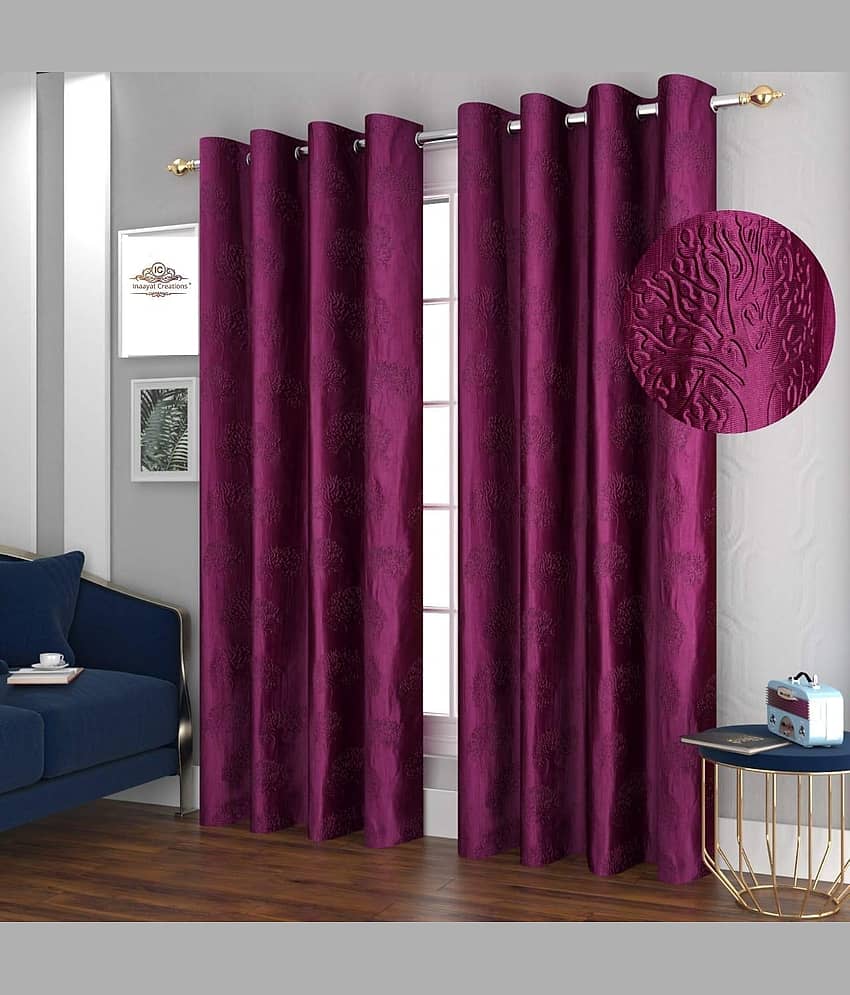 Sai Arpan Abstract Printed Semi-Transparent Eyelet Curtain 7 ft ( Pack of 1 ) - Multicolor