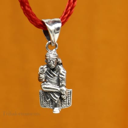 Divine 925 sterling silver handmade Indian idol Sai Baba pendant, amazing blessing pendant locket personalized jewelry tribal jewelry ssp976