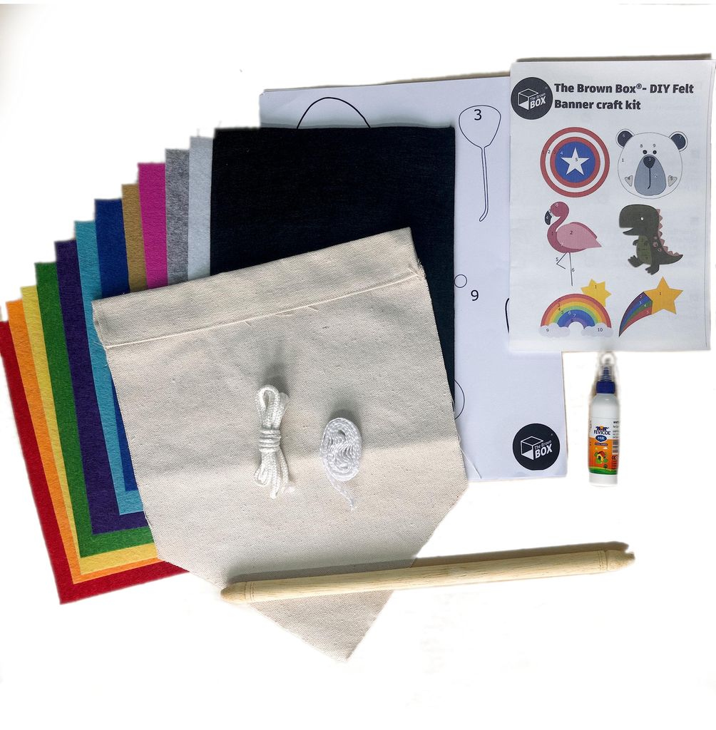 The brown box DIY Craft Kit: Kids� DIY Felt Banner Craft Kit with 6 Designs - Party and Festive Needs | Buy online on ZillyBuy