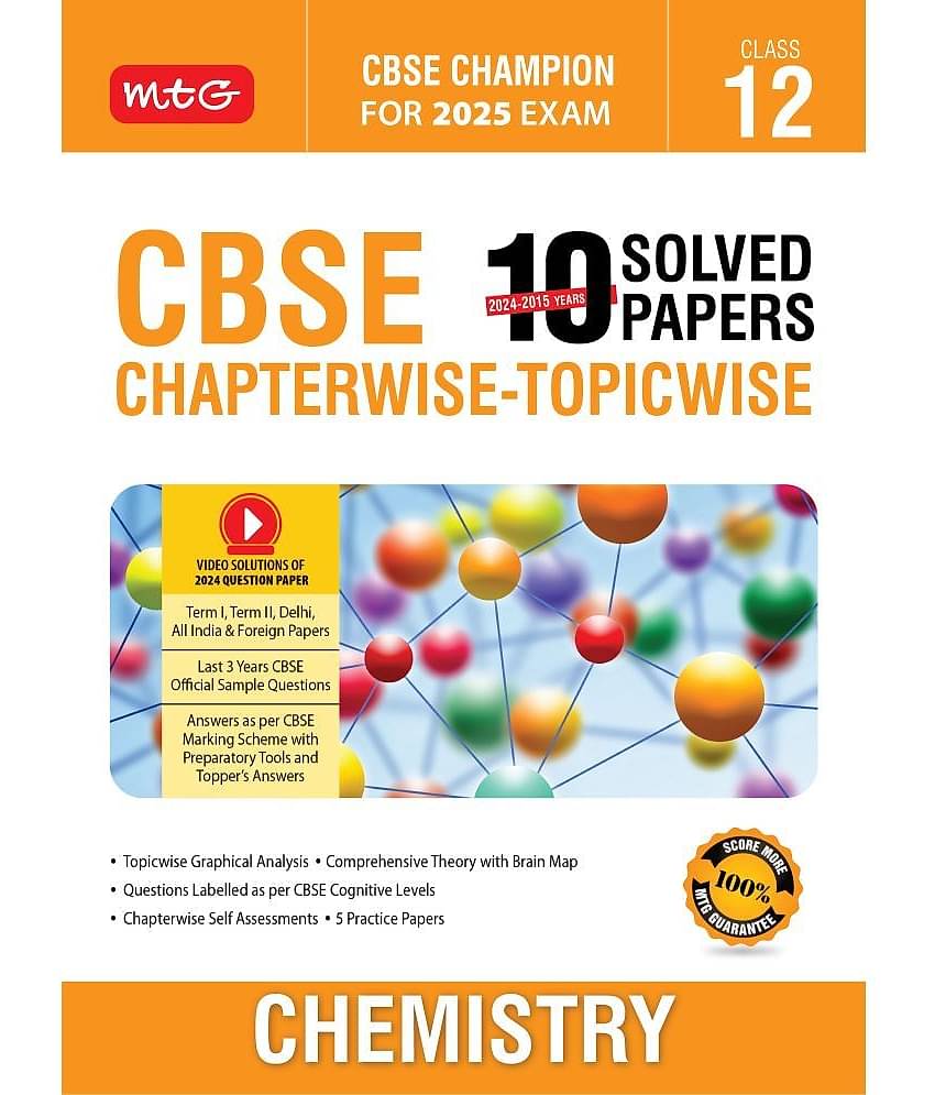 10 Years CBSE Champion Chapterwise-Topicwise - Chemistry-Class- 12