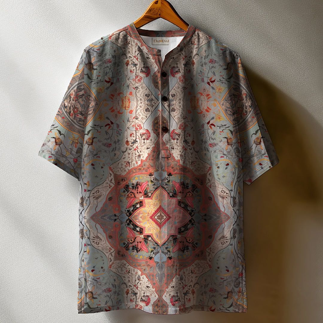 Regal Printed Kurta Shirt #72-XS / Half Sleeve