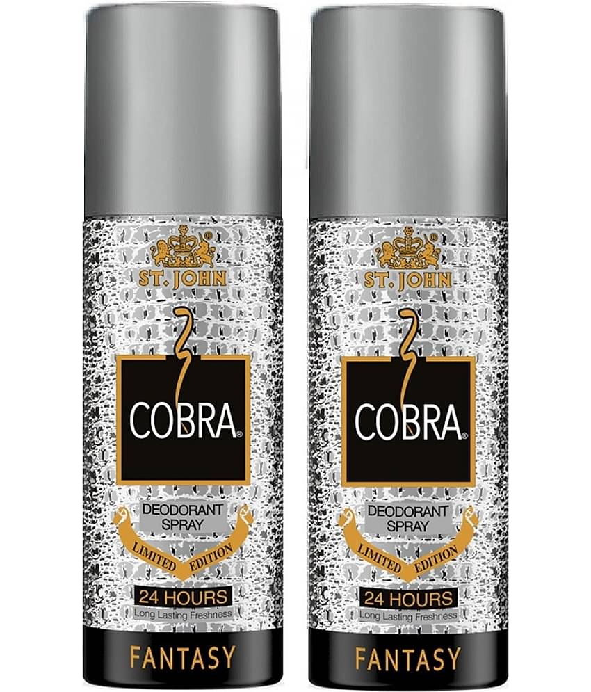 St. John Cobra Fantasy 150ml*2 Long Lasting Deodorant Spray for Men 150 ml ( Pack of 2 )