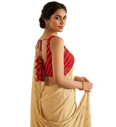 Women's Silk Embellished Sweetheart Neck Sleeveless Readymade Padded Blouse (Red, Size 38)-PID66639 Women's Silk Embellished Sweetheart Neck Sleeveless Readymade Padded Blouse (Red, Size 38)-PID66639