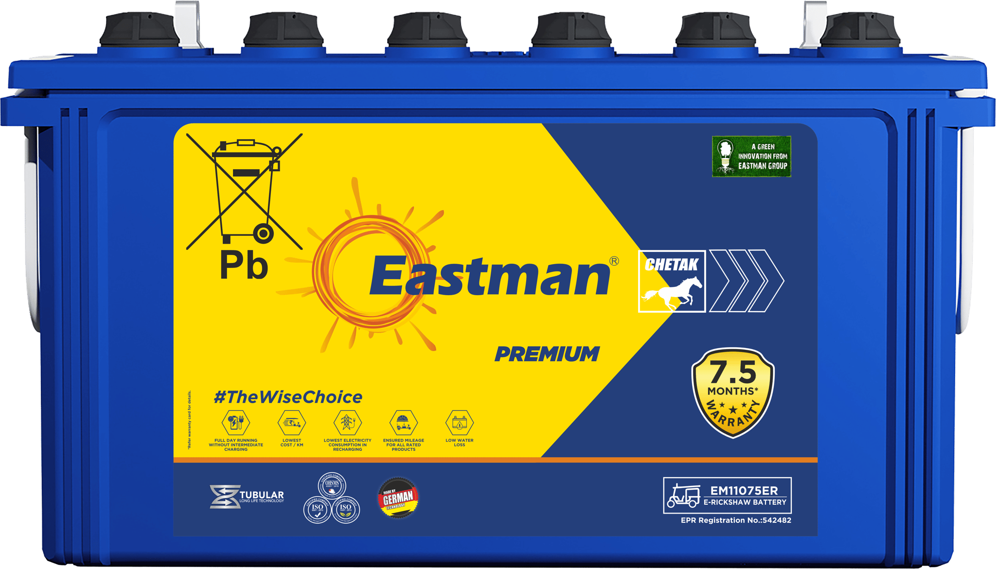 Eastman E-Rikshaw Battery EM11075ER