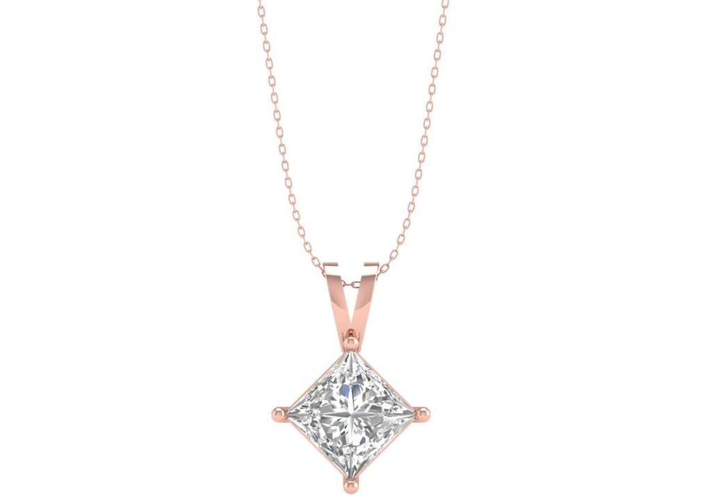 Classic Princess Solitaire Necklace