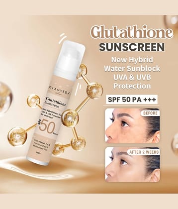 Glamveda Spf 50 Pa++ Glutathione With Vitamin C & E SunscreenUva/B & Blue Light Protection, 50ml