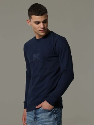 Azure Mirage Navy Sweatshirt-S / Dark Blue